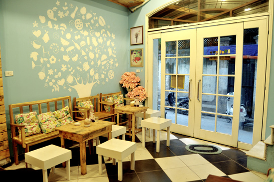 giấy dán tường quán cafe - giấy dán tường Hải Phòng