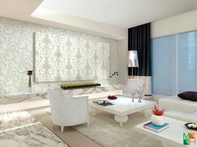 Lý do và mẫu mã giấy dán tường phòng khách được ưa chuộng hiện nay