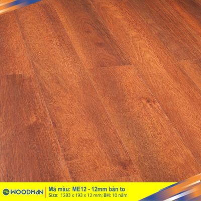 Sàn gỗ WOODMAN ME12 – 12mm bản to