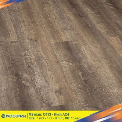 Sàn gỗ WOODMAN O123 – 12mm bản to