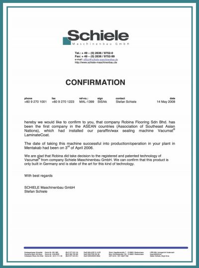 Chứng chỉ Schiele - Germany