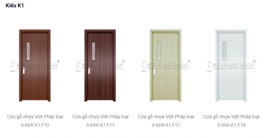 Cửa gỗ nhựa có ô kính K-series